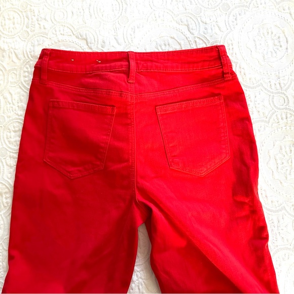 Chico’s So Slimming Girlfriend Slim Leg Crops w/fray Sz O - 4 NWT Red - Picture 5 of 11